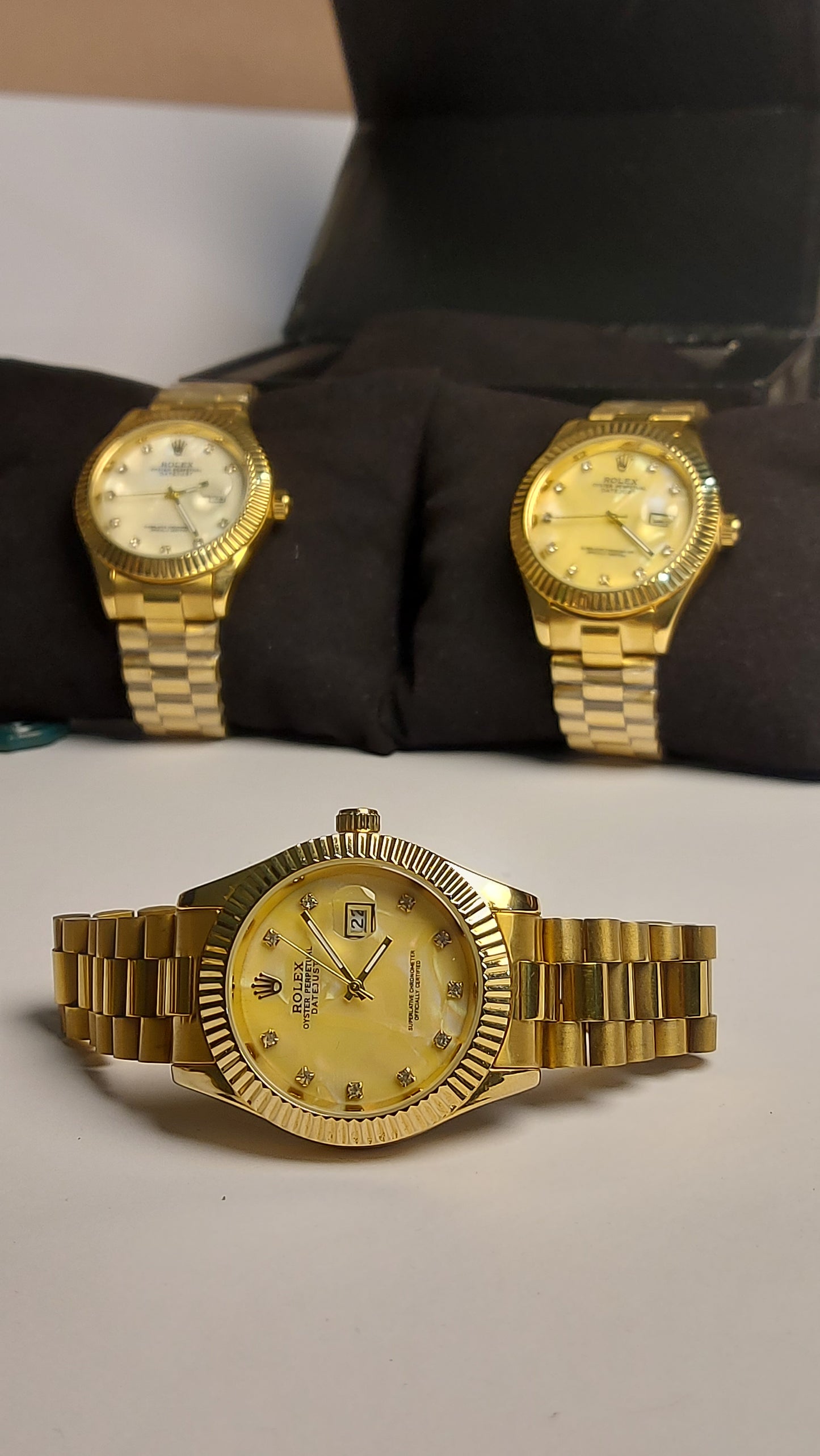Rolex Diamond Modern Stainless Steel Watch