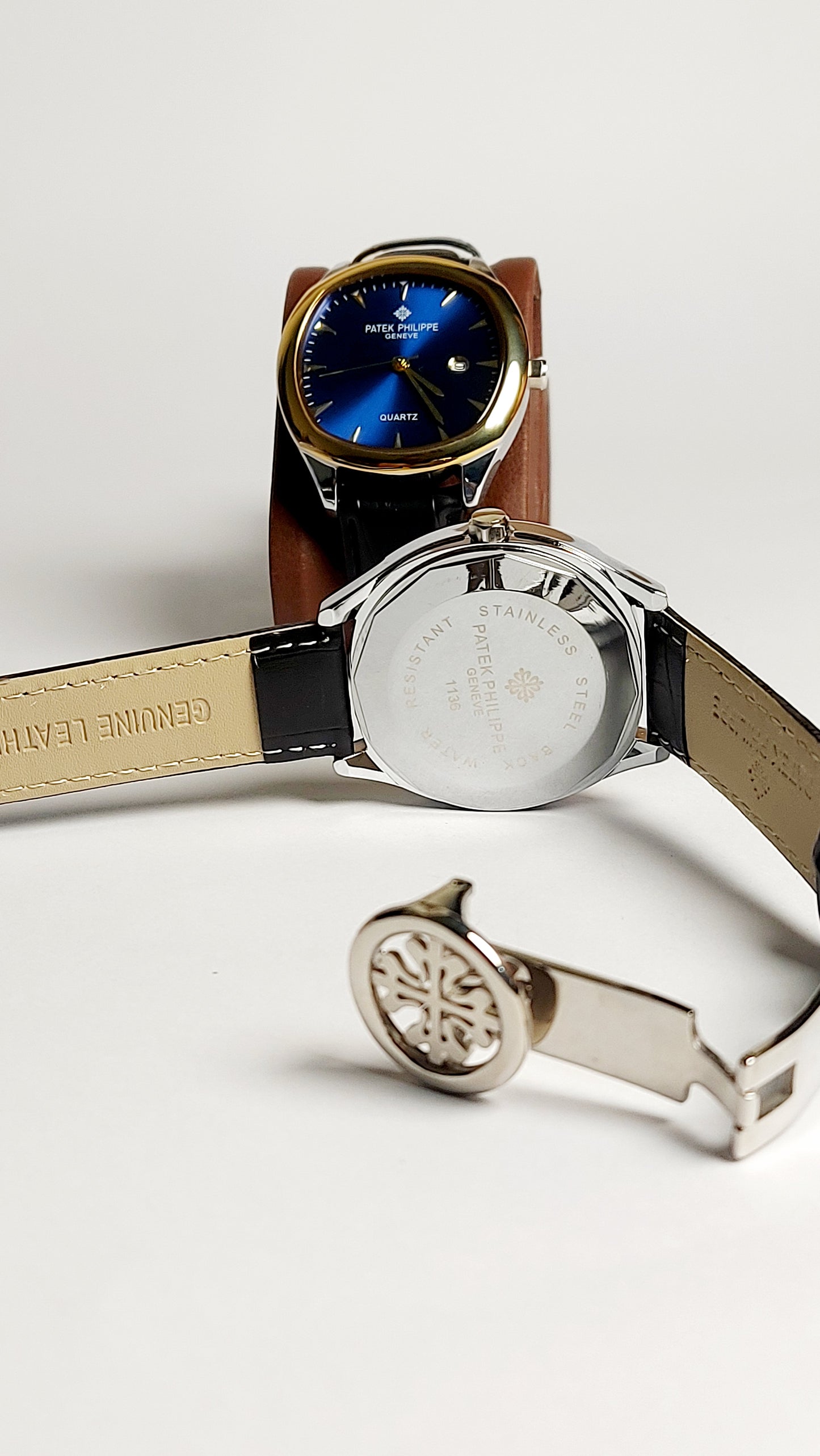 Patek Philippe Quartz Premium Quality Watch ( Gold Blue shaded )