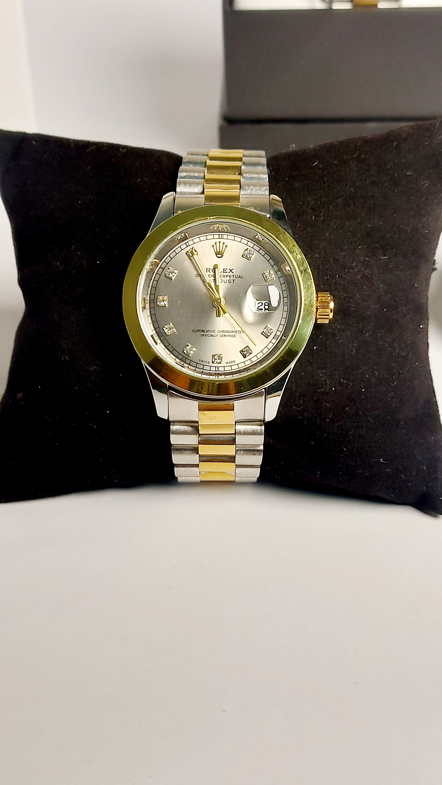 Rolex_clasp Valuable Good Quality Watch. ( Brown Gold )