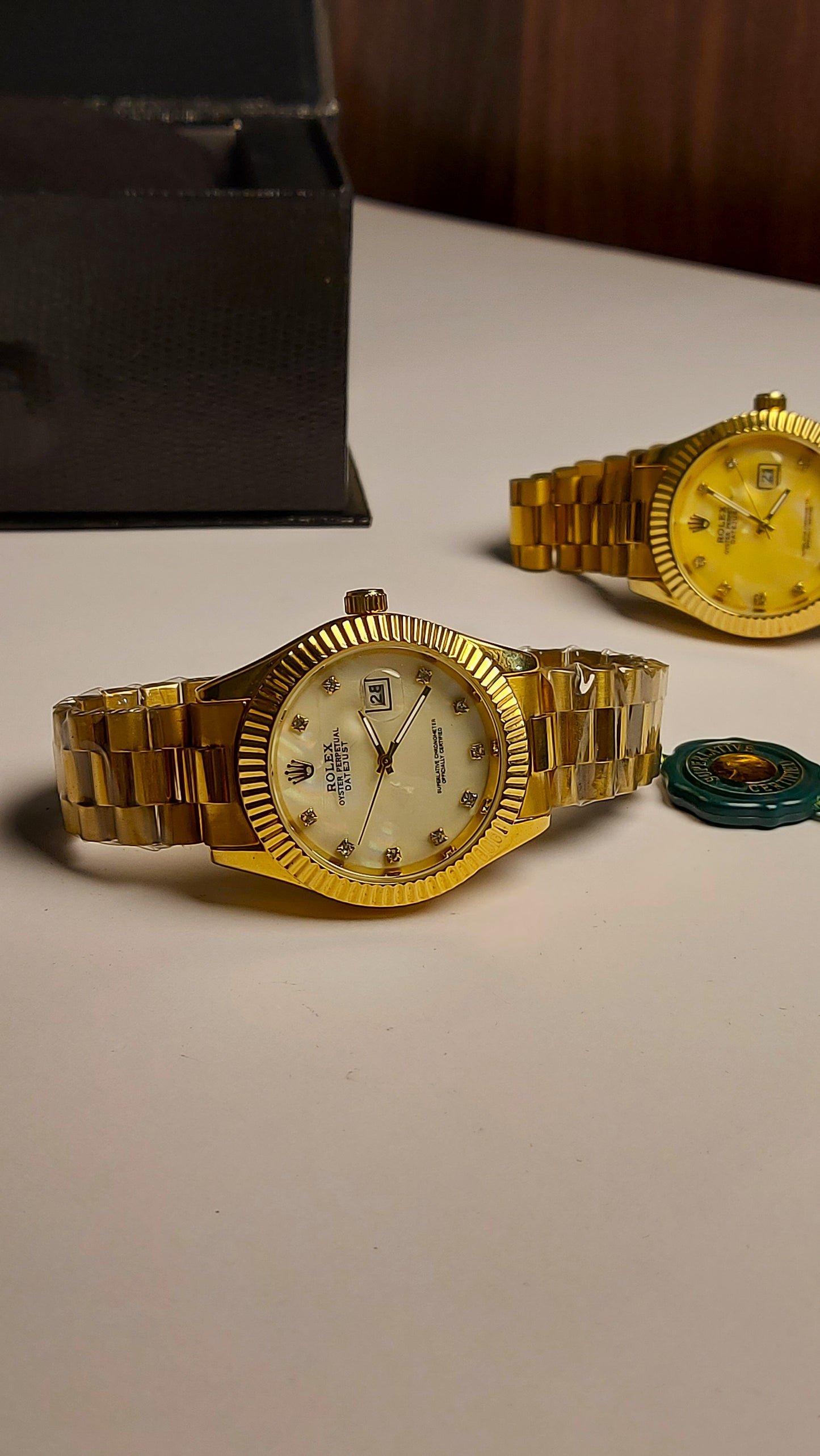 Rolex Diamond Modern Stainless Steel Watch