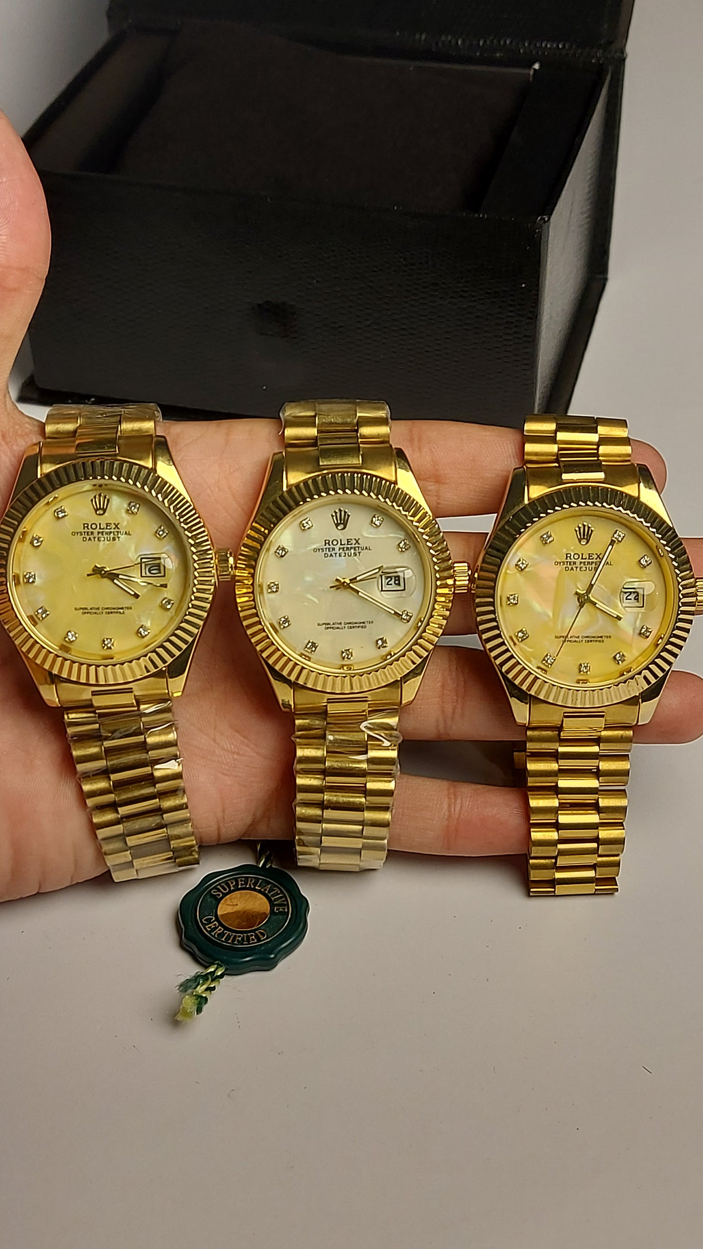Rolex Diamond Modern Stainless Steel Watch