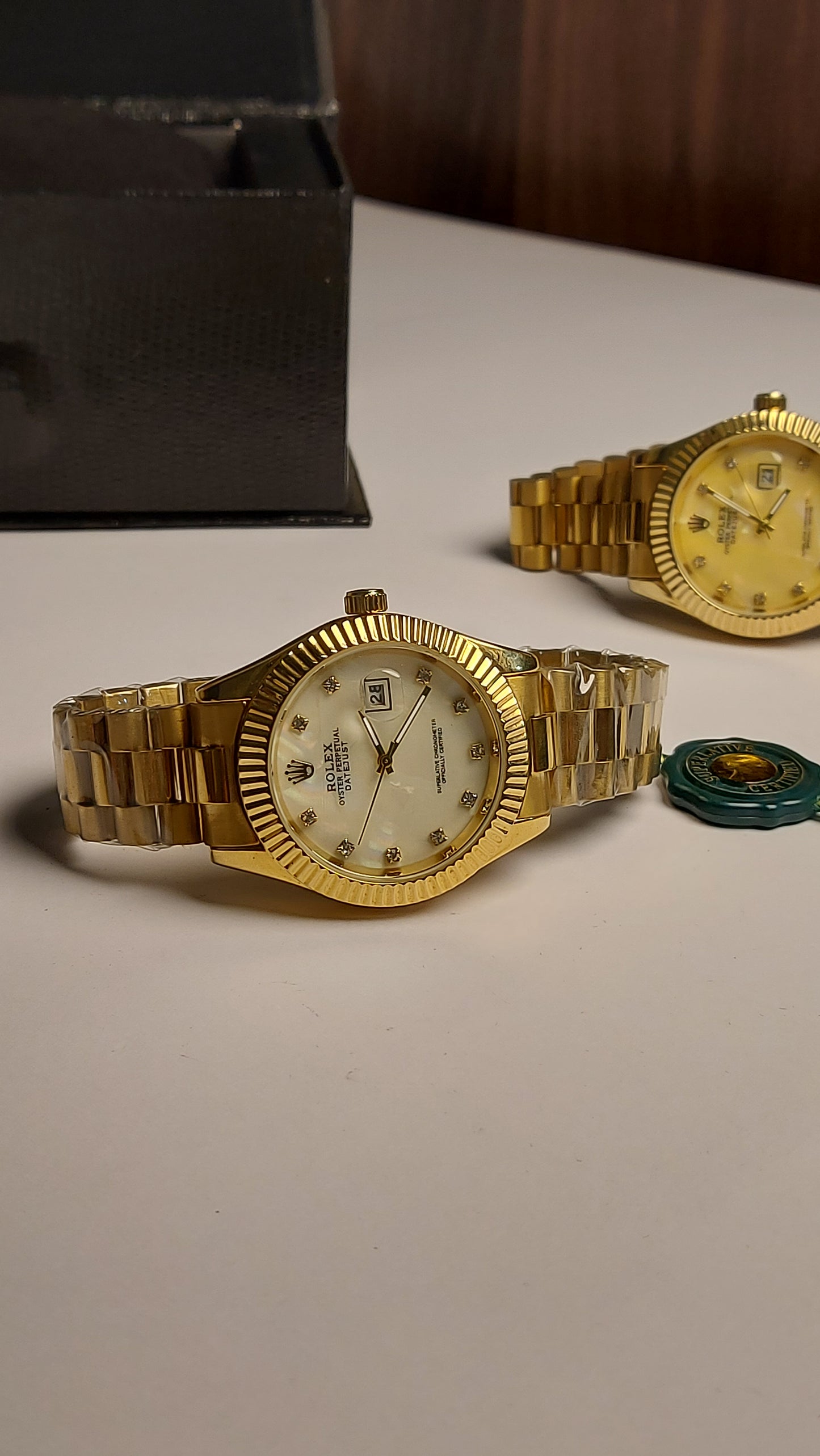 Rolex Diamond Modern Stainless Steel Watch