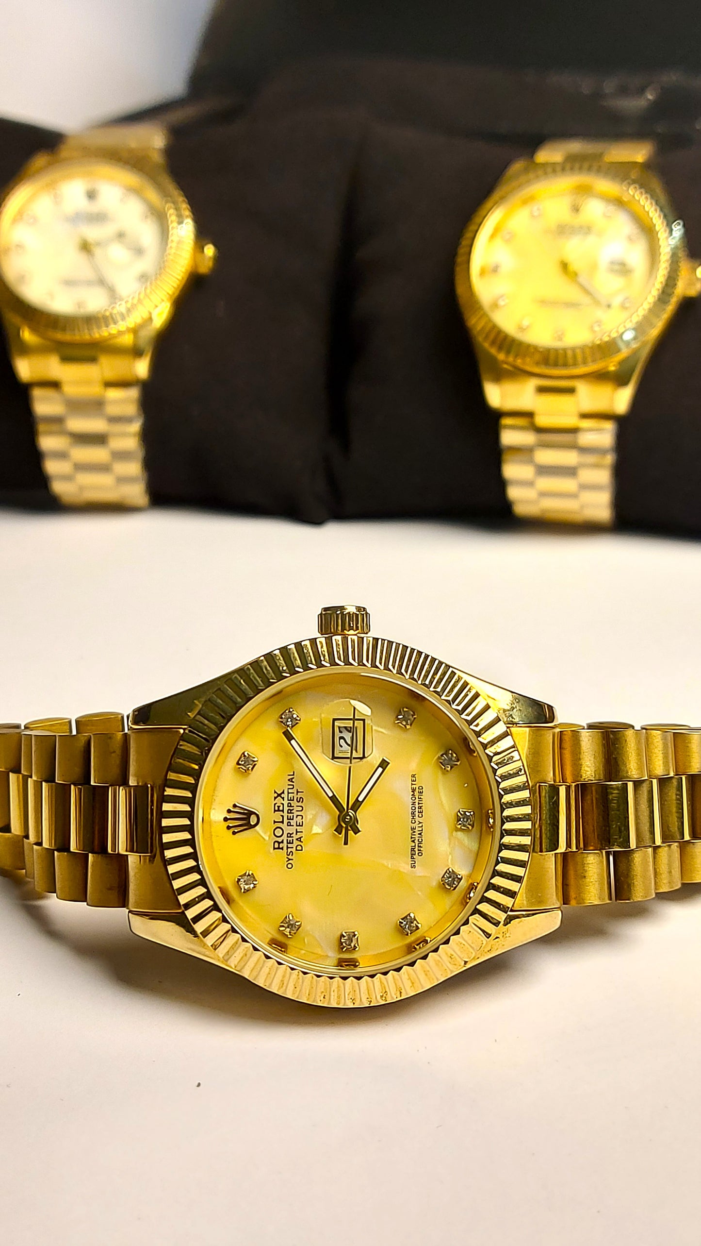Rolex Diamond Modern Stainless Steel Watch