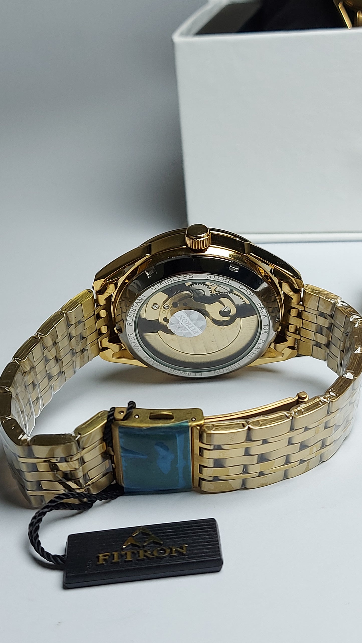 Fitron Beautiful Men's Watch in Skeleton Dial Gold Edition Limited