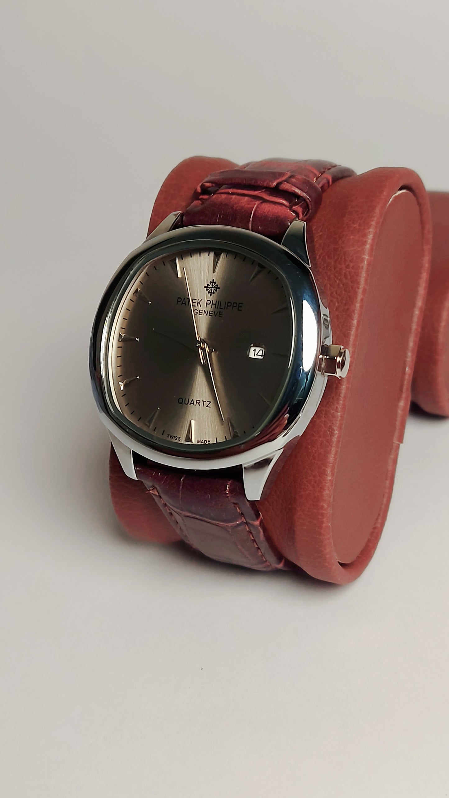 Patek Philippe Quartz Premium Quality Watch ( Silver Brown  shaded )