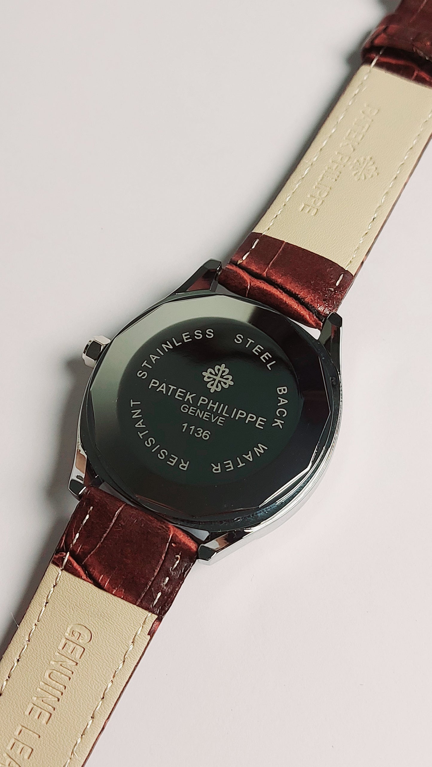 Patek Philippe Quartz Premium Quality Watch ( Silver Brown  shaded )