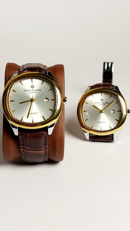 Patek Philippe Quartz Premium Quality Watch ( Gold White shaded )