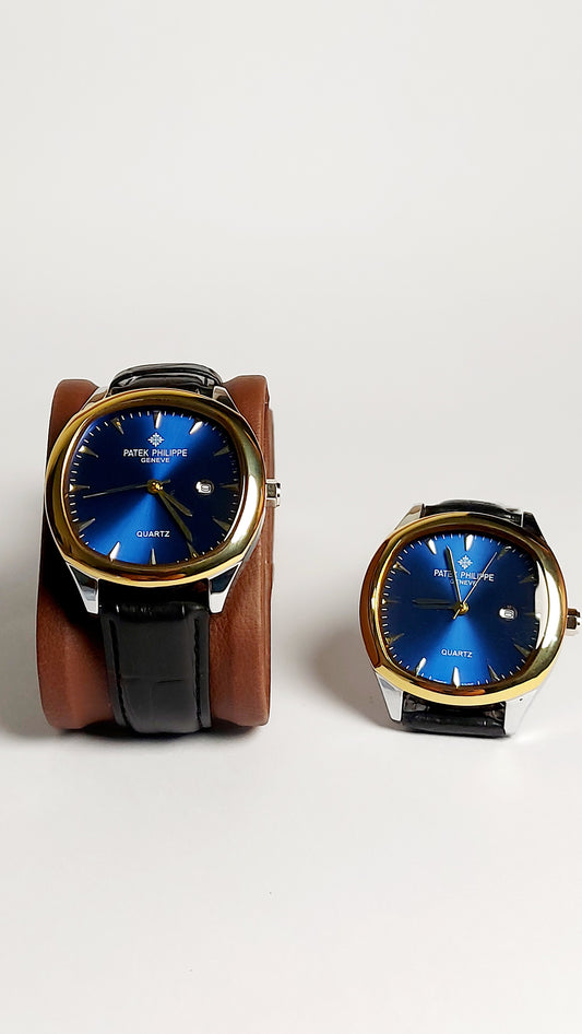 Patek Philippe Quartz Premium Quality Watch ( Gold Blue shaded )