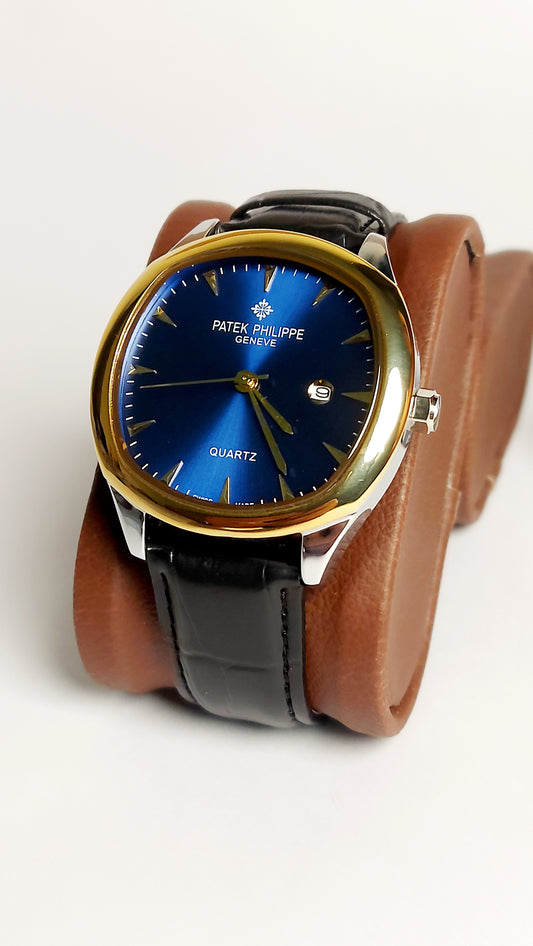 Patek Philippe Quartz Premium Quality Watch ( Gold Blue shaded )