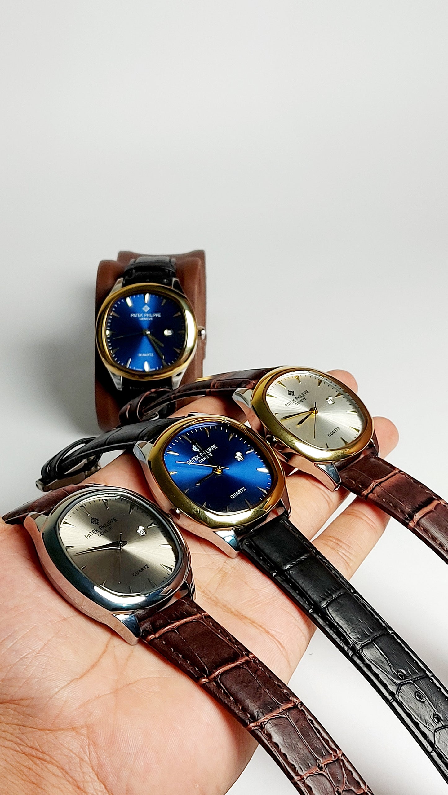 Patek Philippe Quartz Premium Quality Watch ( Gold Blue shaded )