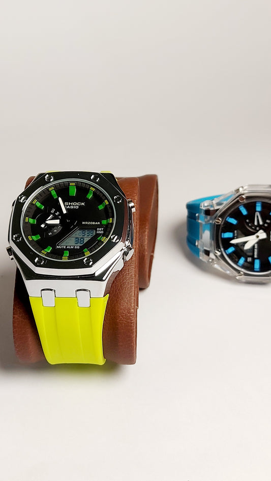 G-Shock Royal Oak METAL Premium Quality Watch ( Yellow silver )