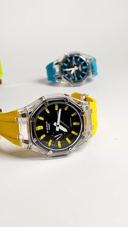 G-Shock Royal Oak Premium Quality Watch ( Yellow Color )