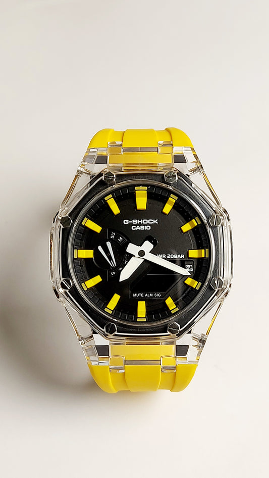 G-Shock Royal Oak Premium Quality Watch ( Yellow Color )