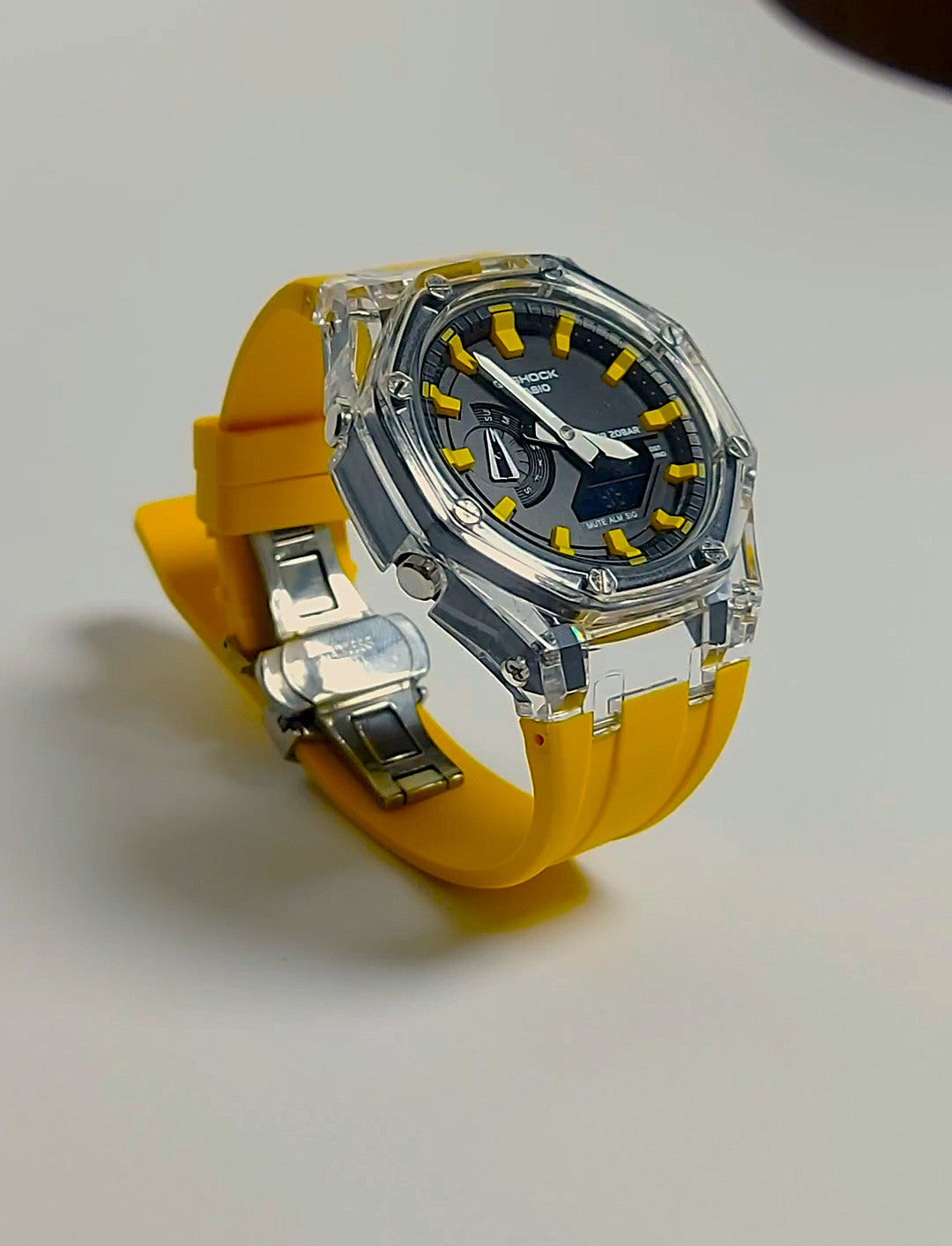 G-Shock Royal Oak Premium Quality Watch ( Yellow Color )